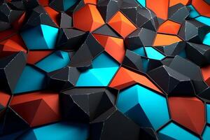 Voronoi Blocks Pattern Texture Background Generative AI photo