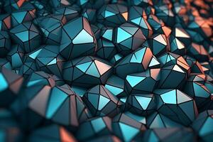 Voronoi Blocks Pattern Texture Background Generative AI photo