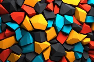 Voronoi Blocks Pattern Texture Background photo