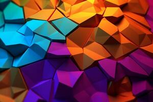 Voronoi Blocks Pattern Texture Background Generative AI photo