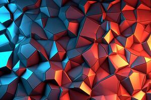 Voronoi Blocks Pattern Texture Background Generative AI photo