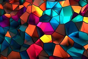 Voronoi Blocks Pattern Texture Background photo