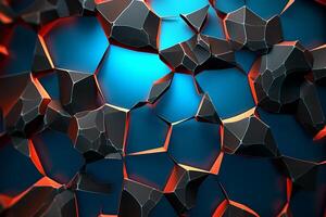 Voronoi Blocks Pattern Texture Background photo