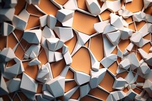 Voronoi Blocks Pattern Texture Background Generative AI photo