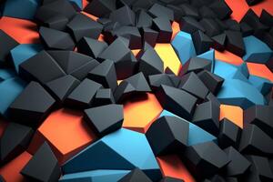 Voronoi Blocks Pattern Texture Background photo