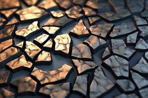 Voronoi Blocks Pattern Texture Background Generative AI photo