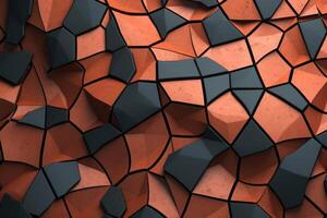 Voronoi Blocks Pattern Texture Background Generative AI photo