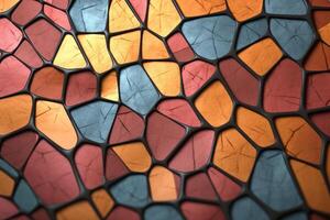 Voronoi Blocks Pattern Texture Background Generative AI photo