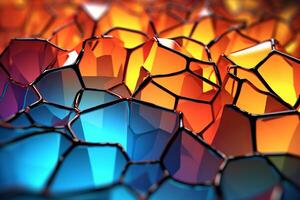 Voronoi Blocks Pattern Texture Background photo