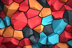Voronoi Blocks Pattern Texture Background photo
