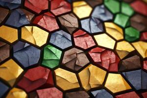 Voronoi Blocks Pattern Texture Background photo