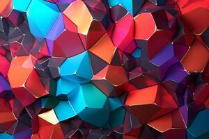 Voronoi Blocks Pattern Texture Background photo