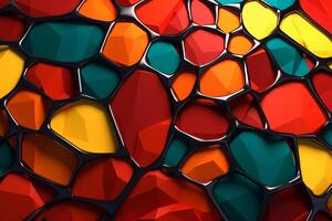 Voronoi Blocks Pattern Texture Background photo