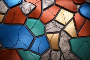 Voronoi Blocks Pattern Texture Background photo