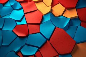 Voronoi Blocks Pattern Texture Background Generative AI photo