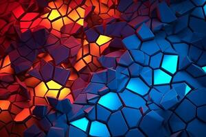 Voronoi Blocks Pattern Texture Background photo