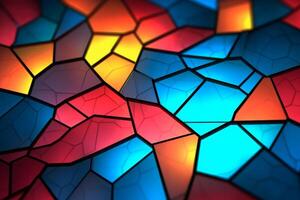 Voronoi Blocks Pattern Texture Background photo