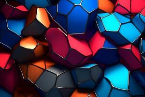 Voronoi Blocks Pattern Texture Background photo