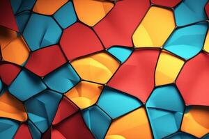 Voronoi Blocks Pattern Texture Background photo