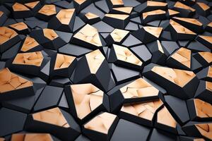 Voronoi Blocks Pattern Texture Background photo