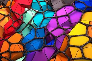 Voronoi Blocks Pattern Texture Background photo