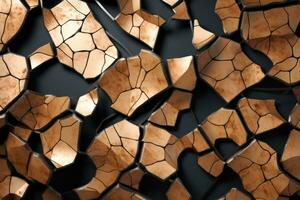 Voronoi Blocks Pattern Texture Background Generative AI photo