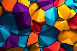 Voronoi Blocks Pattern Texture Background photo