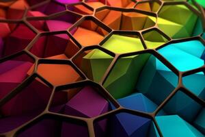 Voronoi Blocks Pattern Texture Background photo