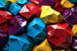 Voronoi Blocks Pattern Texture Background photo