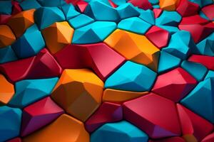 Voronoi Blocks Pattern Texture Background Generative AI photo