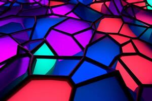 Voronoi Blocks Pattern Texture Background Generative AI photo