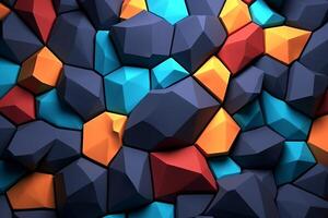 Voronoi Blocks Pattern Texture Background photo