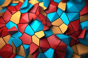 Voronoi Blocks Pattern Texture Background photo