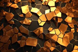 Voronoi Blocks Pattern Texture Background Generative AI photo