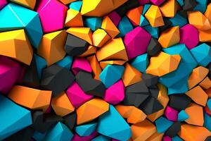 Voronoi Blocks Pattern Texture Background photo