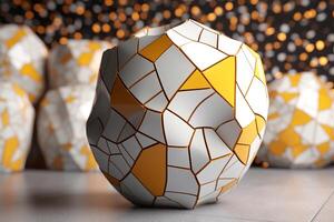 Voronoi Blocks Pattern Texture Background Generative AI photo