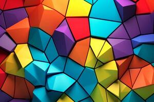 Voronoi Blocks Pattern Texture Background Generative AI photo