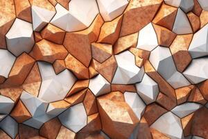 Voronoi Blocks Pattern Texture Background Generative AI photo