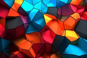 Voronoi Blocks Pattern Texture Background photo