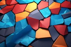 Voronoi Blocks Pattern Texture Background photo
