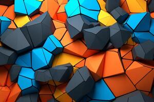 Voronoi Blocks Pattern Texture Background photo