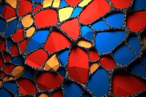 Voronoi Blocks Pattern Texture Background Generative AI photo