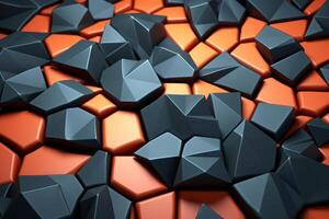 Voronoi Blocks Pattern Texture Background Generative AI photo