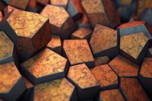 Voronoi Blocks Pattern Texture Background photo