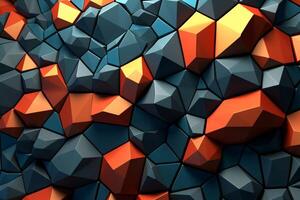 Voronoi Blocks Pattern Texture Background Generative AI photo