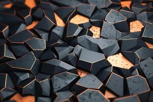 Voronoi Blocks Pattern Texture Background photo