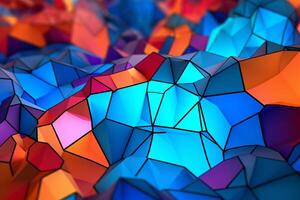 Voronoi Blocks Pattern Texture Background photo