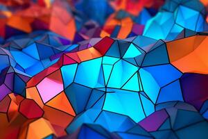 Voronoi Blocks Pattern Texture Background Generative AI photo