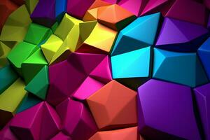 Voronoi Blocks Pattern Texture Background Generative AI photo