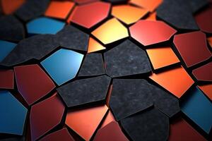 Voronoi Blocks Pattern Texture Background photo